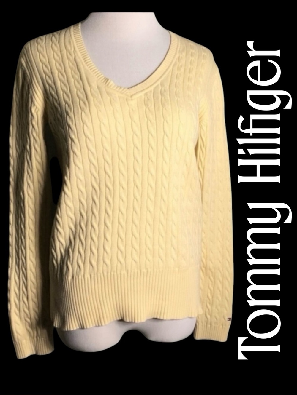 S Tommy Hilfiger sweater. Yellow, longsleeved